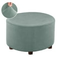 thumbnail image 1 of protectoras de Taburete otomano de cubierta forma forma forma de almacenamiento otomanas elásticas, lavables a (grande, Verde perfecl funda para reposapiés, 1 of 8