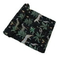 thumbnail image 2 of Black color Indian Traditional Pure Cotton Jungle Print Kantha Quilt, Bed Cover Throw Animal Printed Kantha Quilts Multi Color Size-108"X108"., 2 of 4