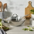 thumbnail image 3 of Henckels Aragon 12.5-inch Stainless Steel Wok with Lid, 3 of 4