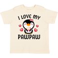 thumbnail image 3 of Inktastic I Love My Pawpaw with Cute Penguin and Hearts Girls Toddler T-Shirt, 3 of 5