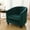 Dark Green, variant on Eurhowing Stretchable Tub Chair Slipcover, 2-Piece Velvet Soft Armchair Cover with Cushion Cover, Elastic Fit Club Chair Sofa Couch Slipcover, 1-Pack, Blue