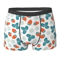 thumbnail image 6 of Men's Boxer Briefs, Cute Strawberry Light Blue Flower Soft Comfy Mens Underwear Boxer Briefs Breathable With Widen Waist, 6 of 7