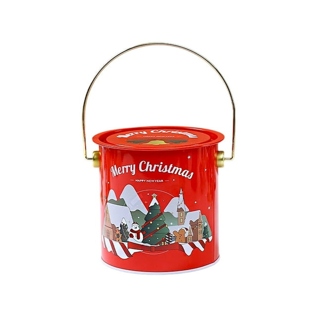asddcavvf Candy Portable Food Storage Container for Holiday Party and with Handle for Kids Festive Seasoning Organizer Cylinder Container with Canister Set