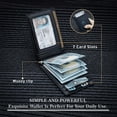 thumbnail image 2 of Slim Wallets for Men -Artificial Leather Money Clip Mens Wallet - RFID Blocking Front Pocket Bifold Wallet - Minimalist Credit Card Holder with Gift Box, 2 of 7
