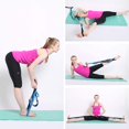 thumbnail image 3 of Sangles de Yoga de Remise en Forme Sangle d'Étirement de Flexibilité avec Boucle Multifonctionnelle Sangle d'Exercice pour la Gymnastique de Ballet de Pilates avec Instruction d'Entraînement Bleu 2 Mètres, 3 of 5