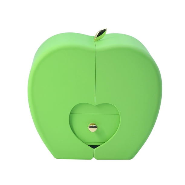 Jumpingount Joyero de flores eternas Cajas de anillos de Navidad Organizador Pareja Favores románticos Boda Fiesta de cumpleaños Regalo de Año Nuevo Disfraces de disfraces Verde caja navideña