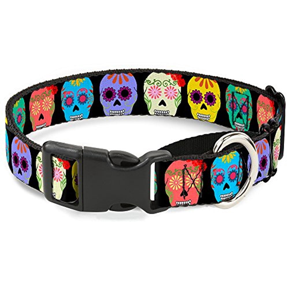 Buckle-Down Martingale Dog Collar - Mohawk Skulls - NO Star