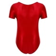 thumbnail image 3 of DPOIS Mens Oil Glossy Shirt Bodysuit Short Sleeve Leotard Seamless Dance Jumpsuit Swimwear, 3 of 4