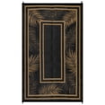 thumbnail image 3 of GlowSol 9'x12' Outdoor Rug Border Leaves Plastic Straw Rug Waterproof Reversible Mat Outdoor Foldable Rug for Camping Patio Picnic, Black Brown, 3 of 8