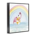 thumbnail image 4 of Stupell Industries Summer Beach Flamingo Coastal Painting Black Framed Art Print Wall Art, 11 x 14, 4 of 10