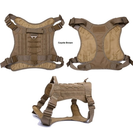 Dog Training Vest - Tactical Scorpion Dog Training Vest K9 MOLLE Military Combat Edition Harness D4