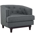 thumbnail image 1 of Modway Fauteuil d'Appoint à Accoudoirs en Tissu Coast, Gris, 1 of 5