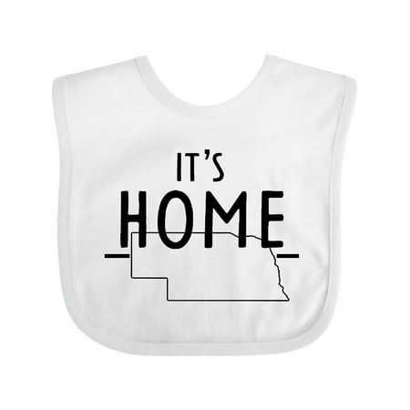 

Inktastic It s Home- State of Nebraska Outline Gift Baby Boy or Baby Girl Bib