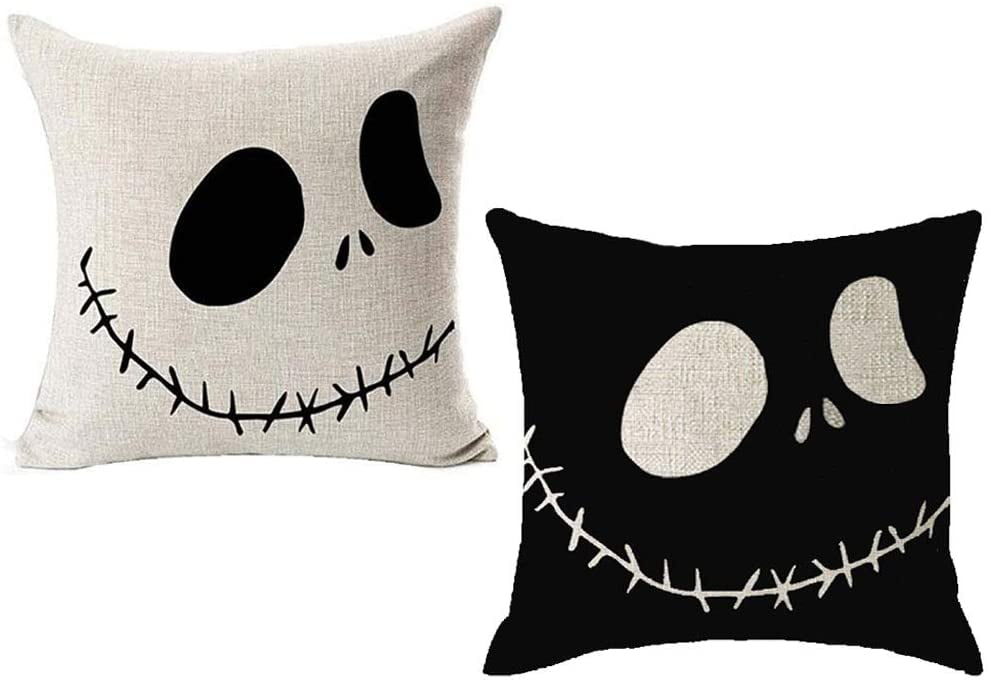 Halloween Nightmare Before Christmas Cushion Cover Cotton Linen Pillow Case