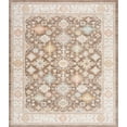 thumbnail image 2 of Crestwood Traditional Oriental 5x7 Brown and Aqua Polyester Indoor Area Rug, 5'3'' x 7', 2 of 6