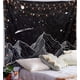 thumbnail image 3 of Tapiz de luna de montaña para colgar en la pared, estrellas, blanco y negro, decoración del hogar (50 x 60 pulgadas) ER, 3 of 5