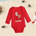thumbnail image 5 of Body de bebé personalizado con inicial y nombre, traje de fiesta de Navidad para bebé, mono de algodón rojo, ropa para recién nacido, regalo para niño pequeño, 5 of 5