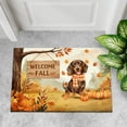 thumbnail image 4 of Welcome Fall Dachshund Cozy Autumn Field Pumpkins Golden Leaves Doormat Wiener Dog Lover Gifts Idea Indoor Outdoor Welcome Mat - 12013, 4 of 5
