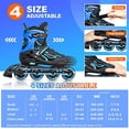 thumbnail image 4 of Patines en línea 2PM SPORTS Vinal para niños, ajustables, parpadeantes, 4 of 7