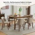 thumbnail image 6 of Modern Dining Chairs Set of 2, Upholstered Dining Room Chairs with Soft Cushion Seat & Sturdy Wood Legs & Wing Backrest, Wooden Dining Room Chairs for Dining Room Living Room, 6 of 8