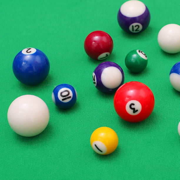 Set 16 Boules Billard Mini 25mm En Résine – Pour Jeux De Loisir, Bars Et Entraînements – Couleurs Aléatoires