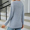 thumbnail image 4 of HKEJIAOI Chemises à Manches Longues en Polyester pour Femmes Col Rond Uni Blouses Habillées Tops Décontractés Manches Longues, 4 of 6