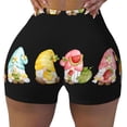 thumbnail image 2 of Logiee Hello Summer Gnome Print Women's Biker Shorts,Workout Gym Shorts,Scrunch Shorts,Tummy Control Hidden Scrunch Running Yoga Shorts-X-Large, 2 of 8