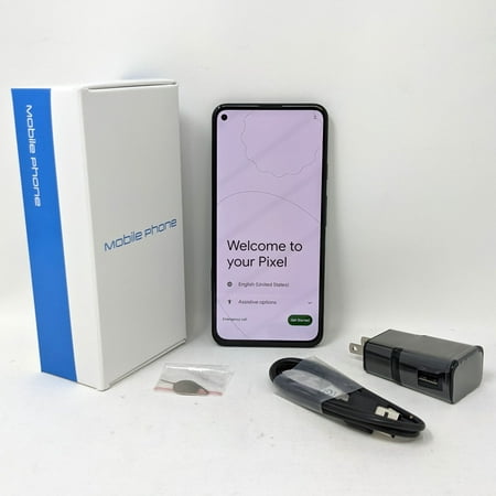 Pre-Owned Google Pixel 5A 5G 128GB G1F8F Factory Unlocked 6GB RAM Phone - Mostly Black (Like New)