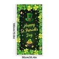 thumbnail image 3 of Meggemo St Patrick's Day Door Cover Vertical Banner Irish Outdoor Holiday Decoration Green Clover Hanging Flag For Front Door Porch Yard Garden Entryway Festive Home Decor, 3 of 6