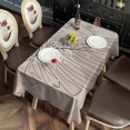 thumbnail image 6 of Brown Boho Line Art Plant Pattern Rectangle Tablecloth 60"x120",Waterproof Polyester Rectangle Table Cloth, Wipeable Spillproof Polyester Tablecloth for Dining, Camping, Indoor and Outdoor, 6 of 6