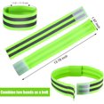 thumbnail image 2 of 16 Pieces High Visibility Reflective Gear Safety Reflector Tape Straps for Night Walking, Cycling and Running (Green), 2 of 7
