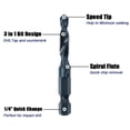6 Pack Combination Drill Tap Bit Set Black Nitride Coated Screw Tapping ...