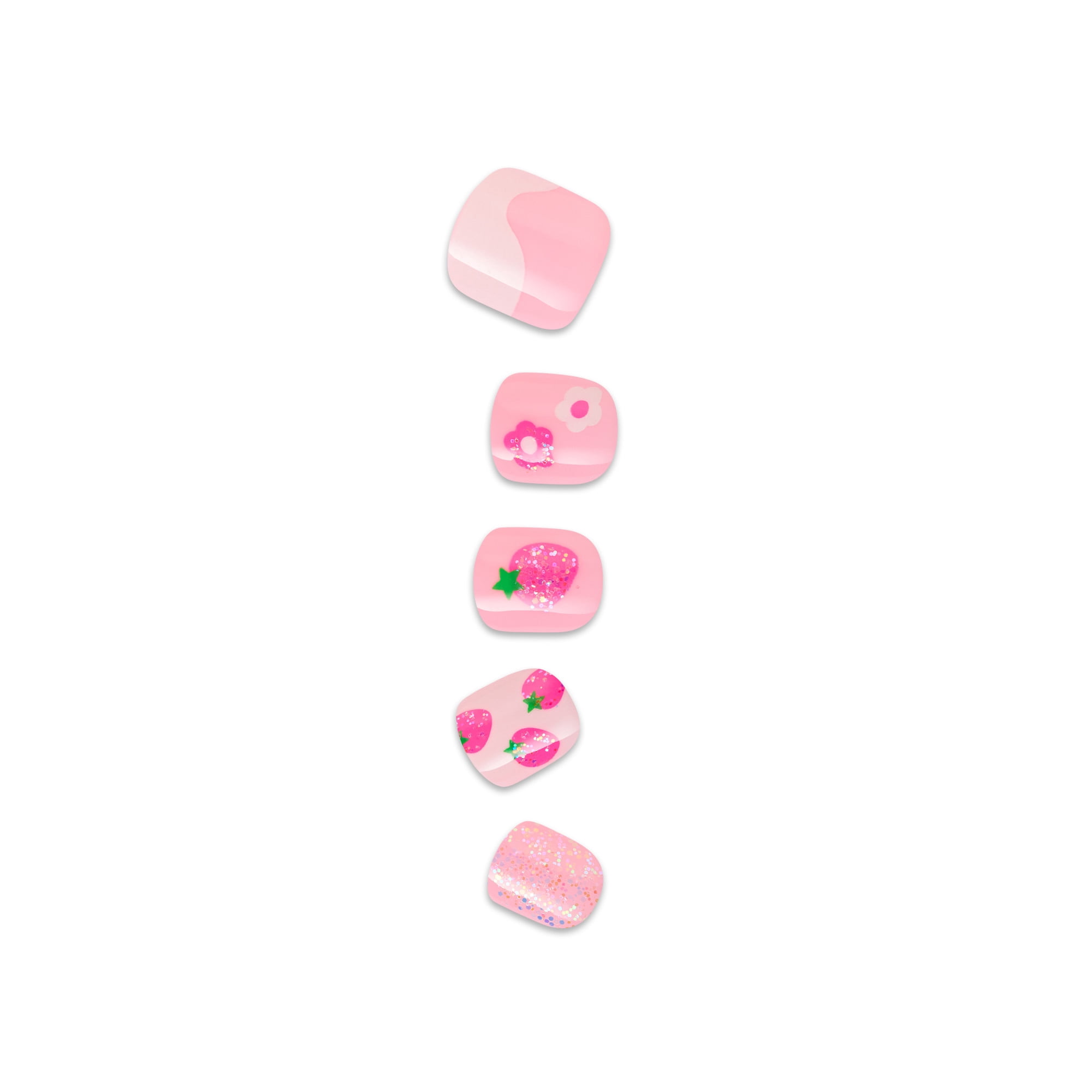 KISS imPRESS Enfants – Trop Framboise, Rose, Squoval, Ongles pour enfants, 20 unités
