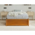 thumbnail image 2 of Barcelona Twin XL Wood Panel Platform Bed with Twin XL Trundle in Light Toffee, 2 of 10