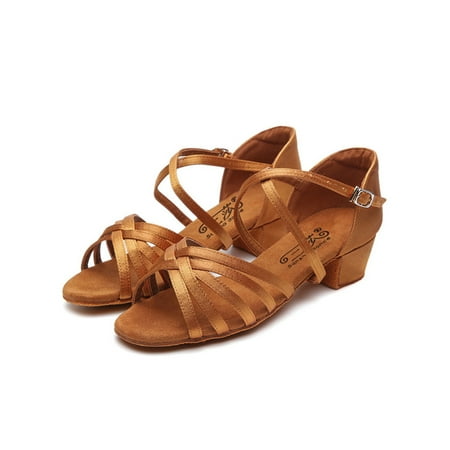 

SIMANLAN Womens Lightweight Buckle Dance Shoes Practice Professional Latin Shoe Confory Ankle Strap Sandals