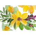 thumbnail image 2 of Loreth, Lanie 18x14 Black Ornate Wood Framed with Double Matting Museum Art Print Titled - Bright Yellow Bloom with Fushia Stem Flowers, 2 of 4