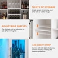 thumbnail image 6 of Farmhouse Coffee Bar Buffet Cabinet with Led Light, Wine Bar Cabinet with Storage, 6 of 7
