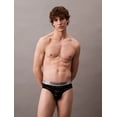 thumbnail image 6 of Calvin Klein Men's Brushed Microfiber Stretch Hip Briefs Triple Logo Stripe Platinum Rust X-Large, 6 of 6