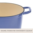 thumbnail image 6 of The Pioneer Woman 7 qt Blue Enameled Cast Iron Dutch Oven with Lid, 6 of 12