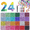 24colors B-24000PCS, variant on 40/28/24 Compartments Resin Jelly Rhinestones,3mm, Strong Adhesion, 3 Tubes of Glue, Dries Clear. Ideal for Creative Diy Rhinestone Crafting Projects.