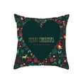 thumbnail image 6 of Bueautybox Christmas Throw Pillow Cover Holiday Decor Vintage Green Pillow Cover Cuhion Cover Case for Couch Sofa Home Decoration Pillows Linen,18 X 18 Inches, 6 of 7