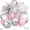 Pink Sliver Snowflake, variant on Brown Gold Balloons, 55 PCS 12 Inch Beige Metallic Gold Confetti Neutral Balloons, Nude White Sand White Cream Coffee Balloon for Birthday Bear Theme Baby Shower Wedding Fall Autumn Party Decorations