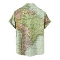 thumbnail image 4 of WXLWZYWL Plus Size Shirts for Men Button Down Short Sleeve Unisex Beach World Map Printing Shirts Funky Casual Loose Hawaiian Summer Tops, 4 of 5