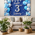 thumbnail image 5 of Yatrandify Colorful Balloons Happy Birthday Banner Festive Design Party Decoration for Kids 3rd Birthday Celebration, 5 of 7