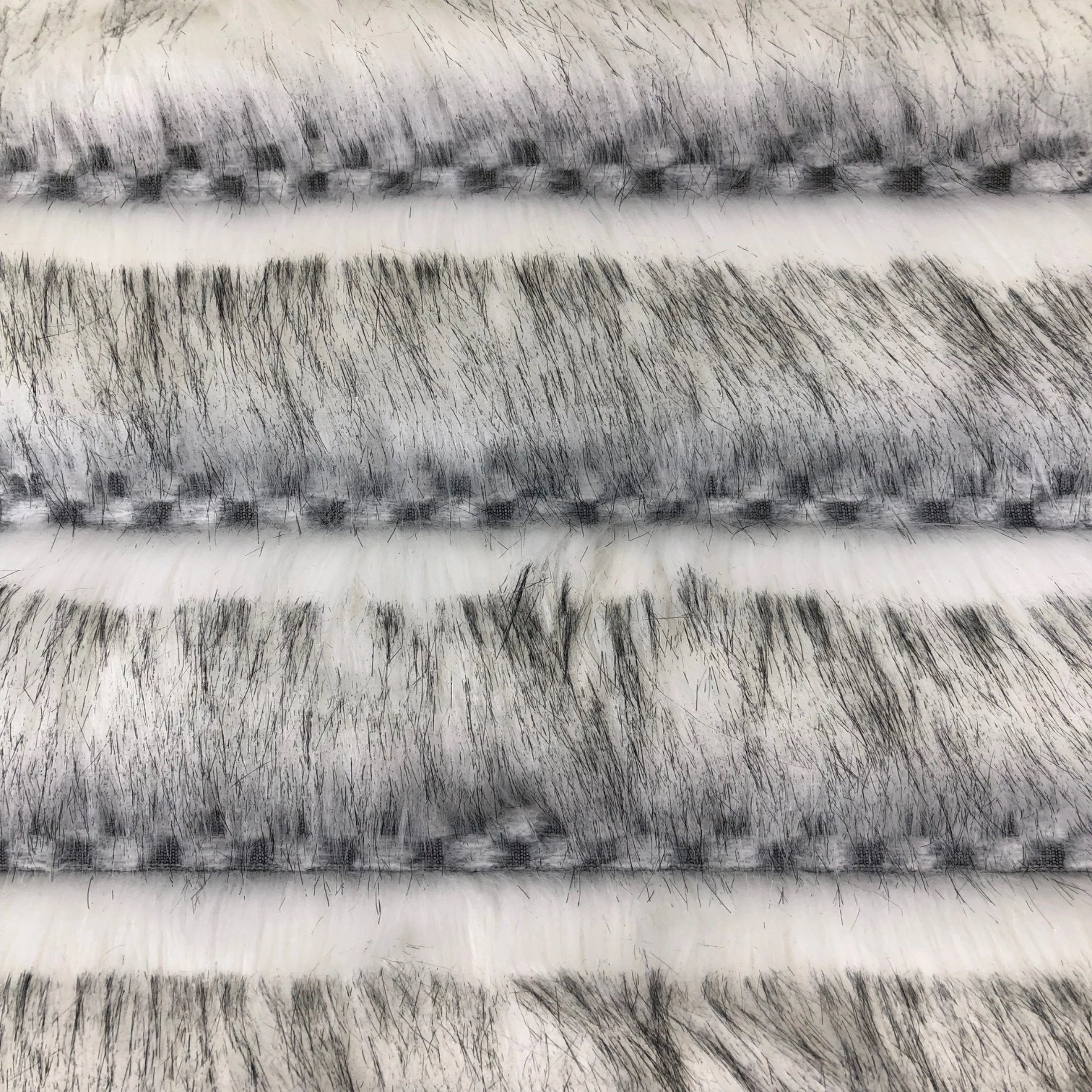 Black White ExtraPlush Checkered Faux Fur