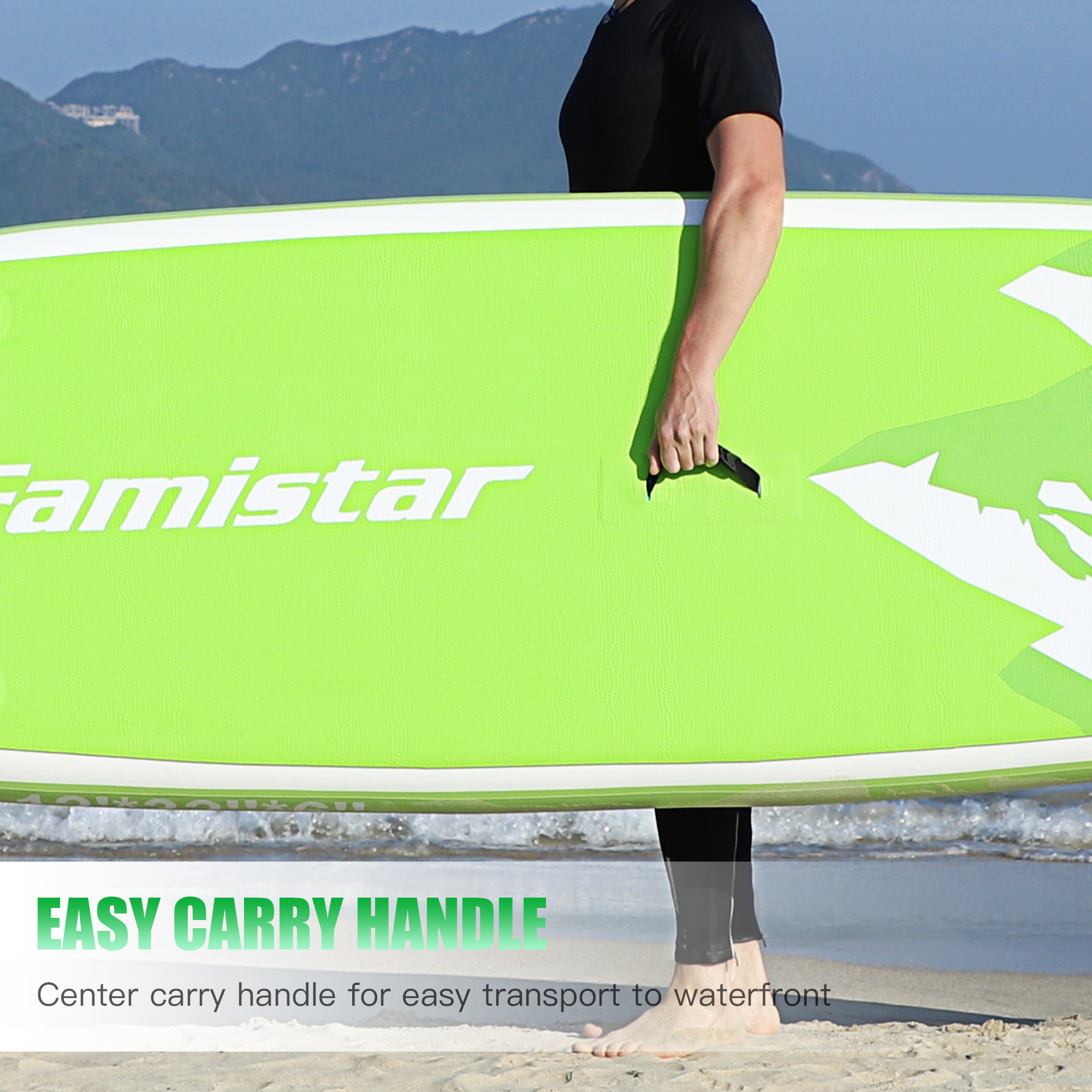 Famistar 8'7" Inflatable Stand Up Paddle Board SUP w/ 3 Fins, Adjustable Paddle, Pump & Carrying Backpack - image 5 of 13