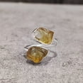 thumbnail image 4 of Adjustable Citrine Ring, Rough Citrine Gemstone Ring, November Birthstone, Double Stone, 925 Sterling Silver, Womens Ring, Christmas, Thanksgiving, Handmade, Statement Jewelry, Rough Gemstone Jewelry, 4 of 6