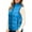 Blue, variant on Women's Plus Size Sleeveless Down Vest with Stand Collar, Black, Size XXL