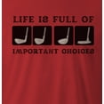 thumbnail image 2 of 9 Crowns Men's Unisex Graphic Tee Golf Choices Funny T-shirt (2XL, GolfChoices-Red), 2 of 3