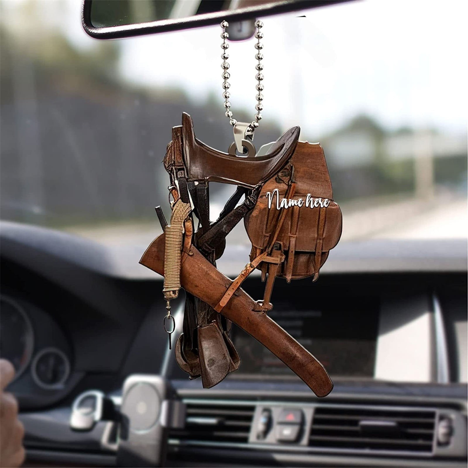 Décorations Western Cowboy En Acrylique - Ornements Miroir Voiture, Porte-clés Ou Décoration Maison (8x8cm)